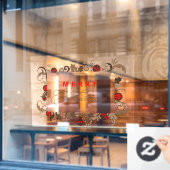 素朴ヴィンテージメリー・エレガントクリスマス書道 ウィンドウサイン (カフェ窓)