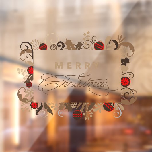 素朴ヴィンテージメリー・エレガントクリスマス書道 ウィンドウサイン (シート2)