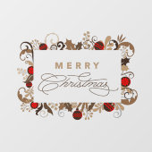 素朴ヴィンテージメリー・エレガントクリスマス書道 ウィンドウサイン (シート)