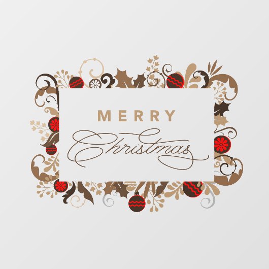 素朴ヴィンテージメリー・エレガントクリスマス書道 ウィンドウサイン (シート)