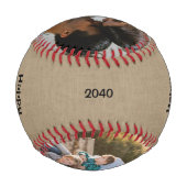 素朴ヴィンテージモダン写真父の日 野球ボール (裏面)