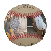 素朴ヴィンテージモダン写真父の日 野球ボール (正面)