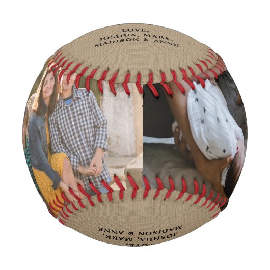 素朴ヴィンテージモダン写真父の日 野球ボール (正面)