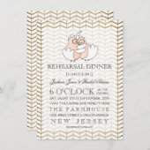 素朴ヴィンテージラブバーズリハーサルディナー招待状 招待状 (正面/裏面)