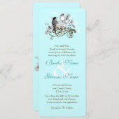 素朴ヴィンテージラブバードウグッ結婚カー 招待状 (正面/裏面)