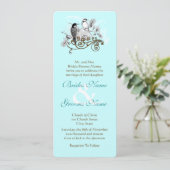 素朴ヴィンテージラブバードウグッ結婚カー 招待状 (スタンド正面)