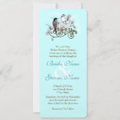 素朴ヴィンテージラブバードウグッ結婚カー 招待状 (正面)