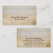 素朴ヴィンテージレースアンティークエレガント名刺 名刺 (正面/裏面)