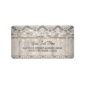 素朴ヴィンテージレース木結婚の照明ラベル ラベル (正面)