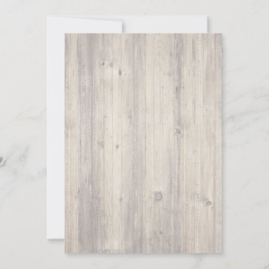 素朴ヴィンテージレース&ウッド結婚式招待状 招待状 (裏面)