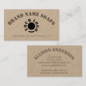 素朴ヴィンテージロゴテンプレート手作り曲線文字 名刺 (正面/裏面)