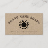 素朴ヴィンテージロゴテンプレート手作り曲線文字 名刺 (正面)