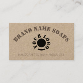 素朴ヴィンテージロゴテンプレート手作り曲線文字 名刺