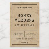 素朴ヴィンテージワックスが防水製品ラベルを溶融する フードラベル (シングルラベル)