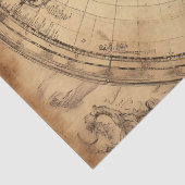素朴ヴィンテージ世界地図グローブ(3) 薄葉紙 (詳細)