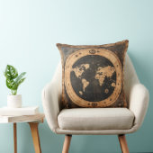 素朴ヴィンテージ世界地図グローブ(4) クッション (椅子)