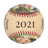 素朴ヴィンテージ写真お父さんの日 野球ボール (裏面)