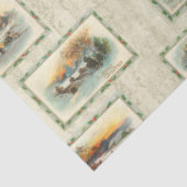 素朴ヴィンテージ冬の風景コラージュ 薄葉紙 (詳細)