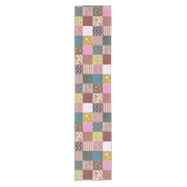 素朴ヴィンテージ国パッチワークキルトパターン ショートテーブルランナー