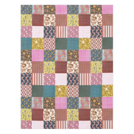 素朴ヴィンテージ国パッチワークキルトパターン テーブルクロス