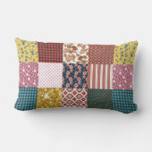 素朴ヴィンテージ国パッチワークキルトパターン ランバークッション (裏面)
