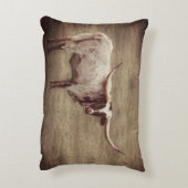 素朴ヴィンテージ国ロングホーン牛 アクセントクッション (裏面(縦))