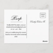 素朴ヴィンテージ天結婚式招待状 ポストカード (裏面)