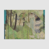 素朴ヴィンテージ女性緑のテクスチャの切り離し 薄葉紙 (正面)