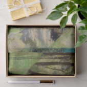 素朴ヴィンテージ女性緑のテクスチャの切り離し 薄葉紙 (ギフト)