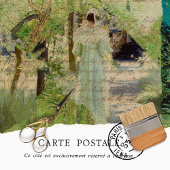 素朴ヴィンテージ女性緑のテクスチャの切り離し 薄葉紙