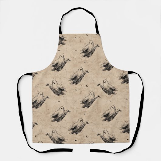 素朴ヴィンテージ幽霊パターン(2) エプロン (正面)