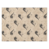 素朴ヴィンテージ幽霊パターン(2) テーブルクロス (正面(横))