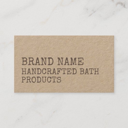 素朴ヴィンテージ手作り手作りクラフト 名刺 (正面)