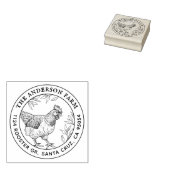 素朴ヴィンテージ手引き養鶏場 |卵 ラバースタンプ (押印)