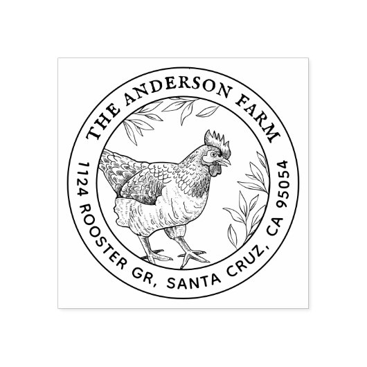 素朴ヴィンテージ手引き養鶏場 |卵 ラバースタンプ (インプリント)