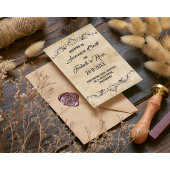 素朴ヴィンテージ書道招待状 招待状