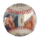 素朴ヴィンテージ最高のパパ 野球ボール (正面)