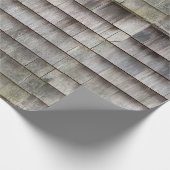 素朴ヴィンテージ板農家の模様 ラッピングペーパー (角)