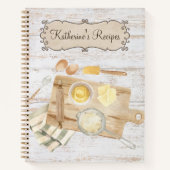 素朴ヴィンテージ水彩国ベーキングレシピ ノートブック (正面)