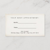 素朴ヴィンテージ理容師ショップハサミアポイントメント 予約カード (裏面)