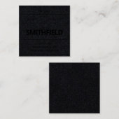 素朴ヴィンテージ産業用ブラックオンブラックトーン スクエア名刺 (正面/裏面)