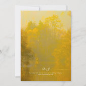 素朴ヴィンテージ秋結婚林 招待状 (裏面)