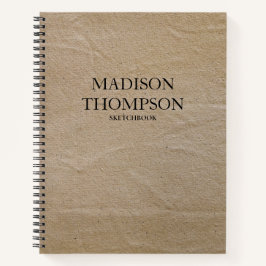 素朴ヴィンテージ紙シンプルスケッチスケッチブック ノートブック