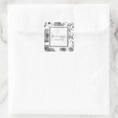 素朴ヴィンテージ結婚の花 スクエアシール (バッグ)