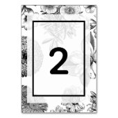 素朴ヴィンテージ結婚の花 テーブルナンバー (裏面)