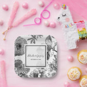 素朴ヴィンテージ結婚の花 ペーパープレート (パーティー)