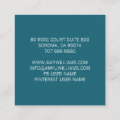 素朴ヴィンテージ結婚フローラ撮影 スクエア名刺 (裏面)