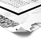 素朴ヴィンテージ結婚席表 ポスター (角)