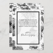 素朴ヴィンテージ結婚花サンキューカード サンキューカード (正面/裏面)