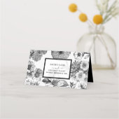 素朴ヴィンテージ結婚花座席表 プレイスカード (裏面)